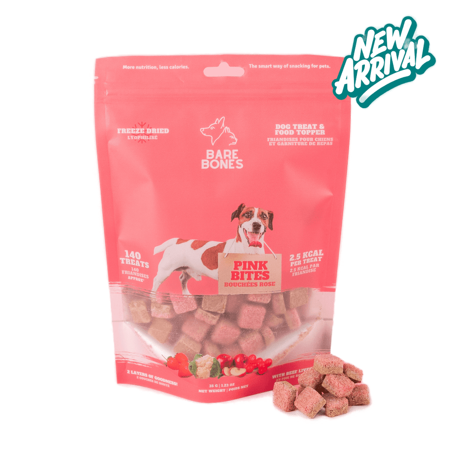 Bare Bones Freeze - Dried Dog Treats - Pink Bites - Toronto Pets