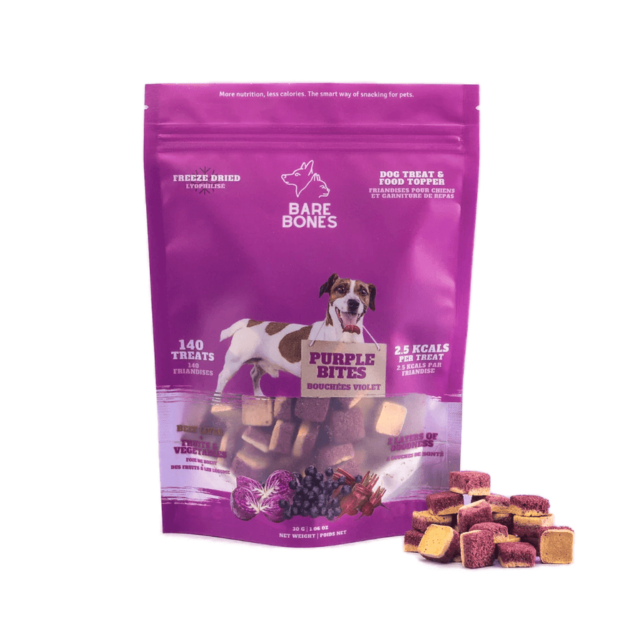 Bare Bones Freeze - Dried Dog Treats - Purple Bites - Toronto Pets