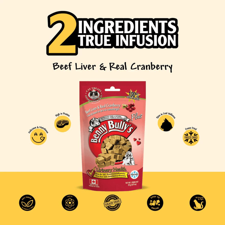 Benny Bully's Freeze - Dried Cat Treats - Beef Liver Cranberry - Toronto Pets