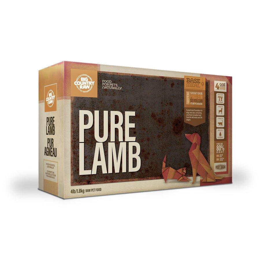 Big Country Raw Frozen Dog and Cat Food - Pure Lamb Carton - Toronto Pets