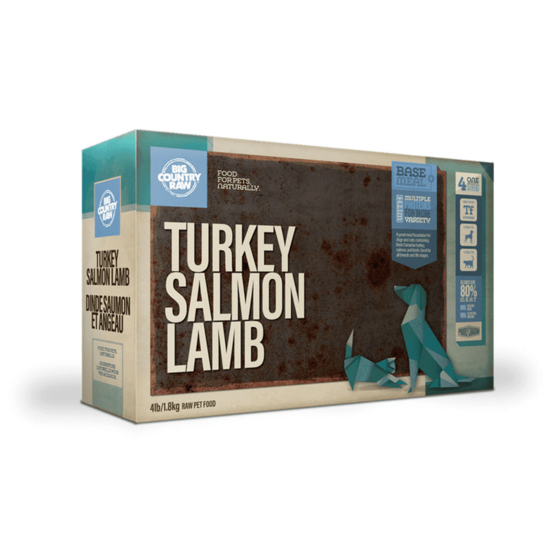 Big Country Raw Frozen Dog and Cat Food - Turkey Salmon Lamb Carton - Toronto Pets