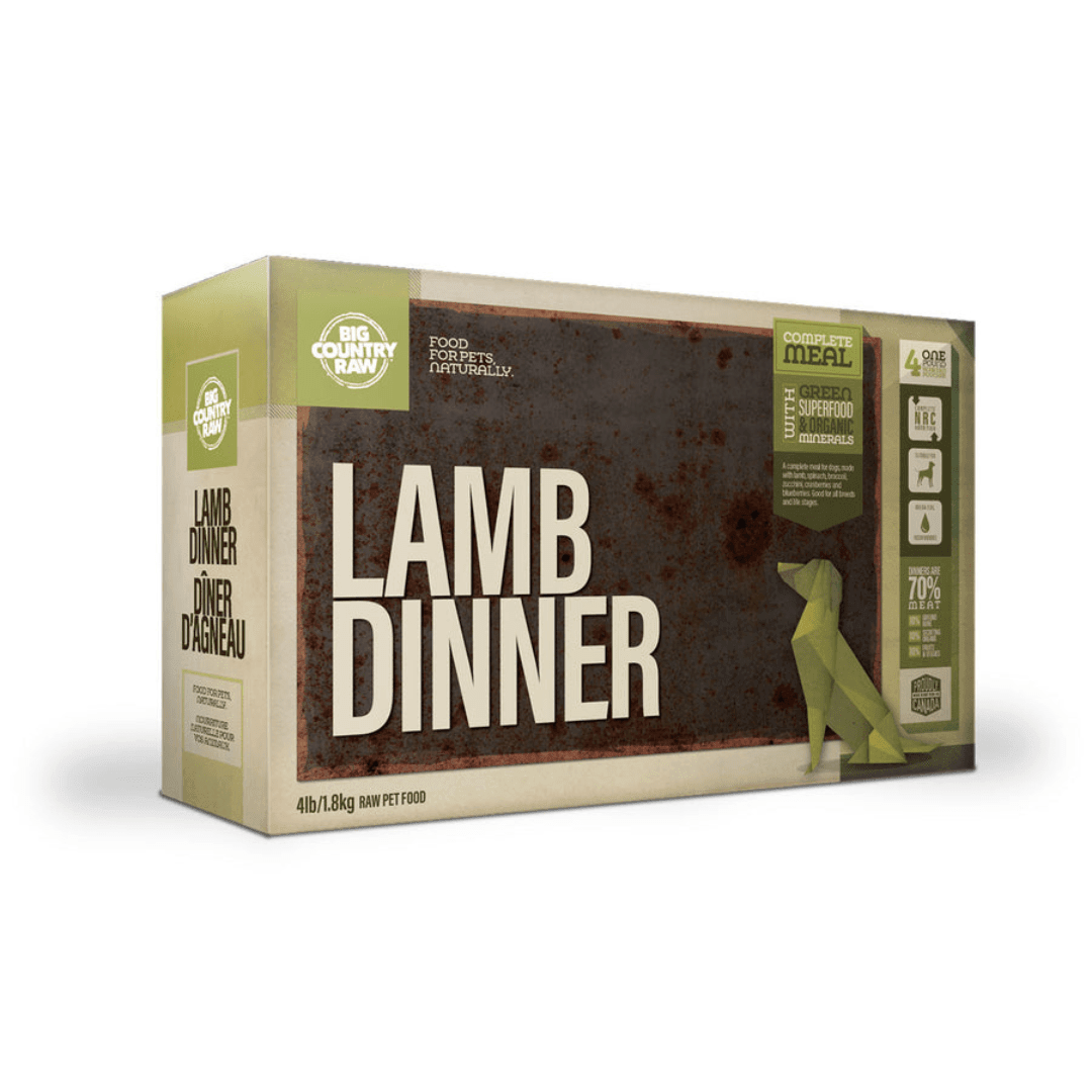 Big Country Raw Frozen Dog Food - Lamb Dinner Carton - Toronto Pets