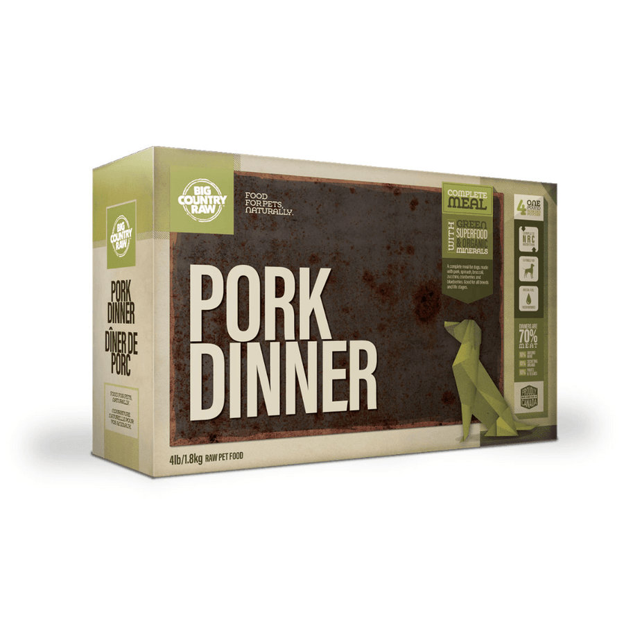 Big Country Raw Frozen Dog Food - Pork Dinner - Toronto Pets