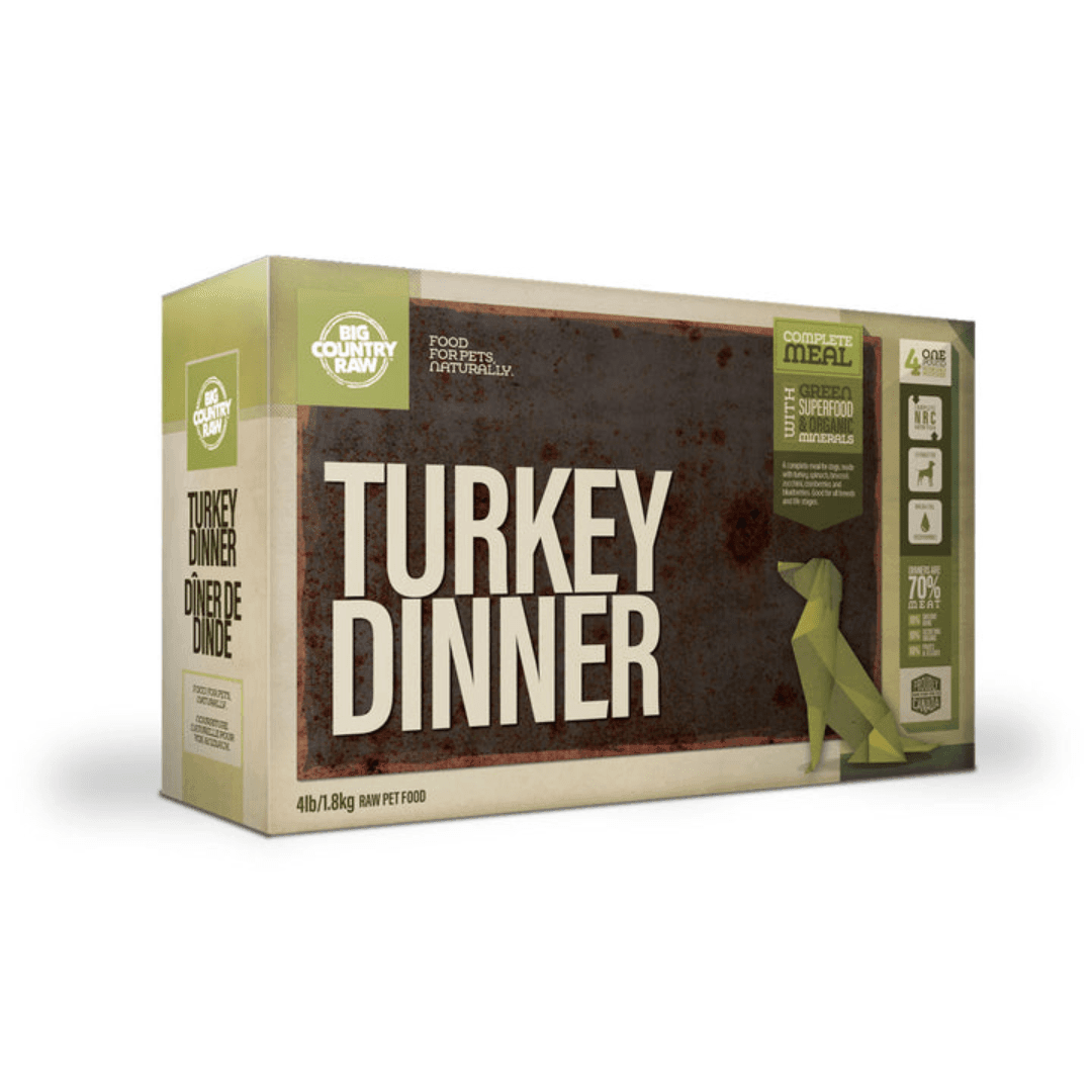 Big Country Raw Frozen Dog Food - Turkey Dinner Carton - Toronto Pets