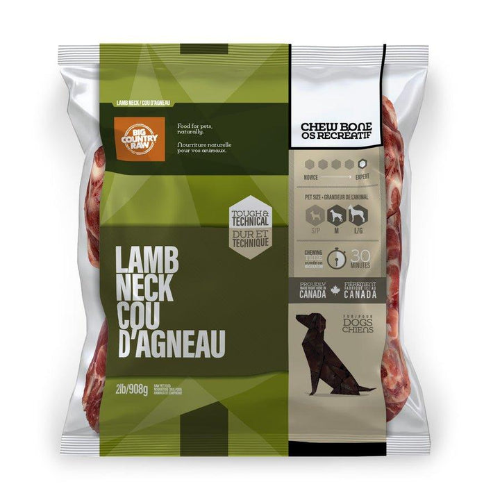 Big Country Raw - Frozen Lamb Neck Bone - Toronto Pets