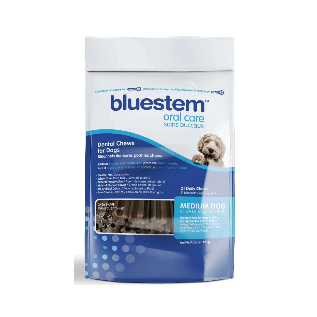 Bluestem Dental Dog Treats - Chicken Flavor Dental Chews - Toronto Pets