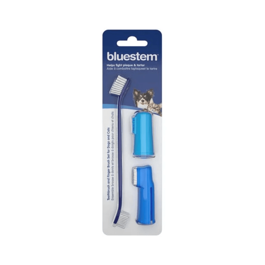 Bluestem Dog & Cat Oral Care - Toothbrush and Finger Brush Set - Toronto Pets