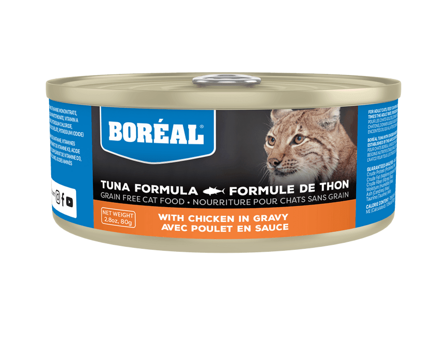 Boreal Wet Cat Food - Red Tuna Meat in Gravy with Chicken Canned - Toronto Pets