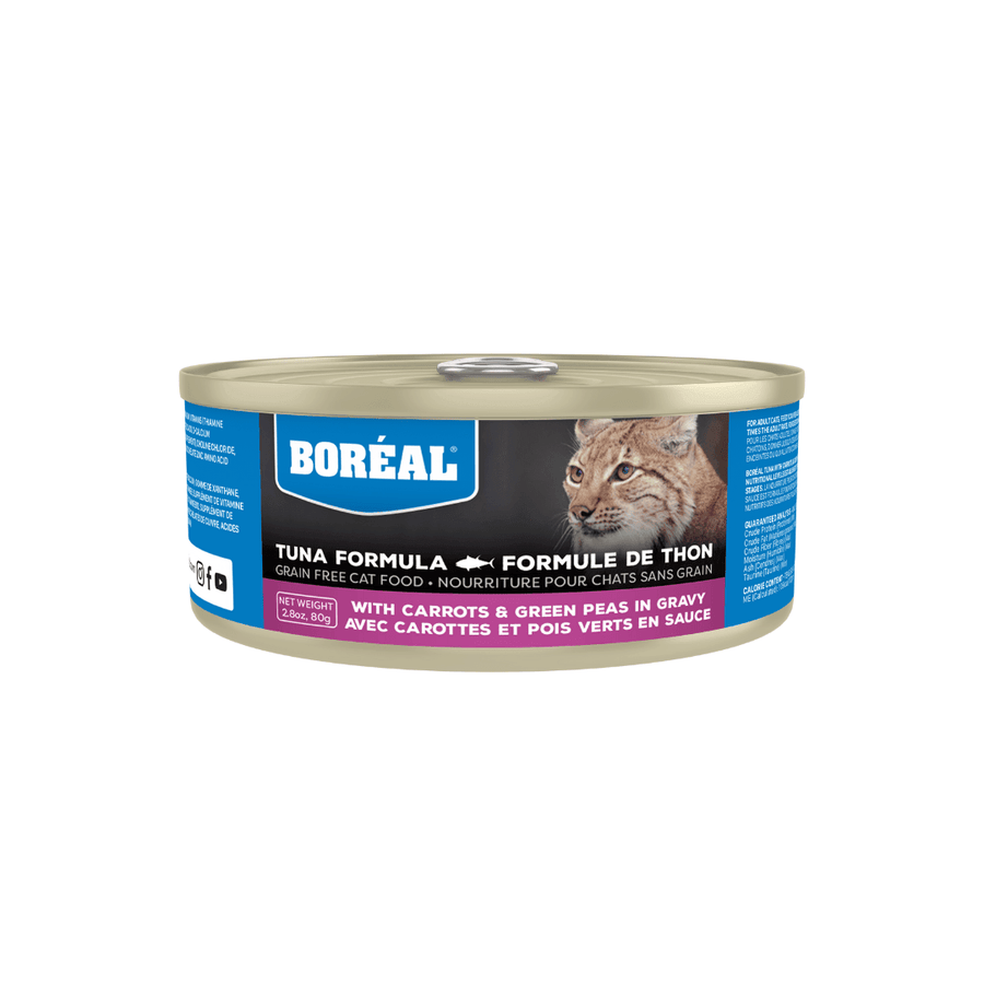 Boreal Wet Cat Food - Tuna Red Meat in Gravy with Carrots and Peas Canned - Toronto Pets