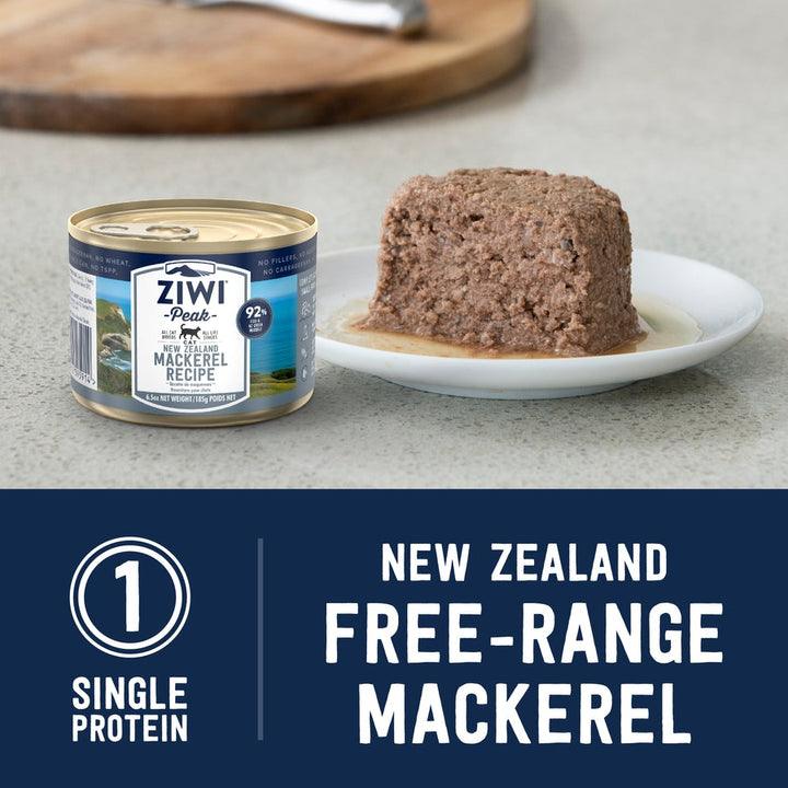 ZIWI Peak Wet Cat Food - New Zealand Mackerel Recipe Canned 