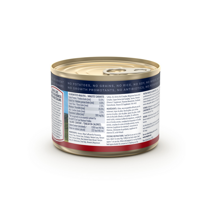 ZIWI Peak Wet Cat Food - New Zealand Venison Canned 