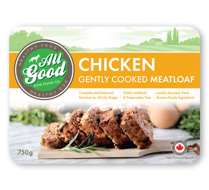 All Good Frozen Dog Food - Chicken Gently Cooked Meatload 