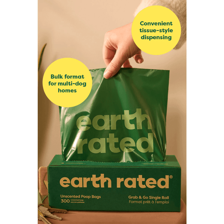 Earth Rated Pet Waste Bags - Eco - Friendly Thick Grab & Go Dog Poop Unscented - Toronto Pets