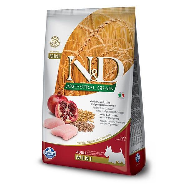 Farmina N&D Ancestral Grain Chicken & Pomegranate Mini Adult Dog Food 