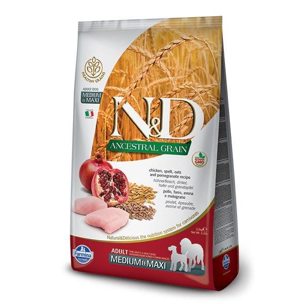 Farmina N&D Dry Dog Food - Ancestral Grain Chicken & Pomegranate Adult Medium & Maxi - Toronto Pets