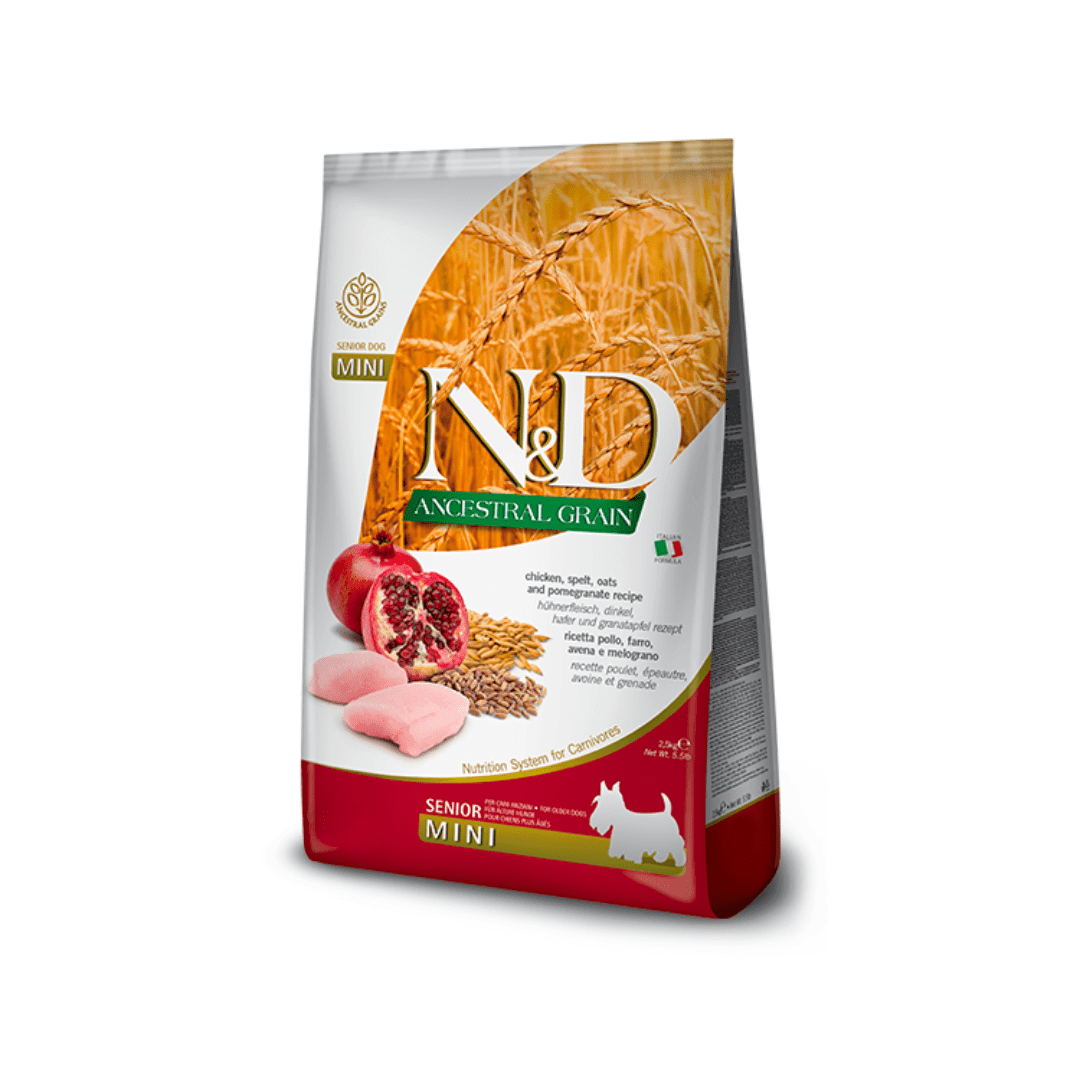 Farmina N&D Dry Dog Food - Ancestral Grain Chicken Senior Mini - Toronto Pets