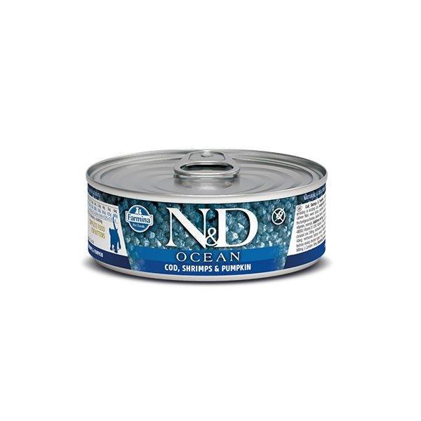 Farmina N&D Wet Cat Food - Ocean Cod, Shrimp & Pumpkin Kitten Canned - Toronto Pets