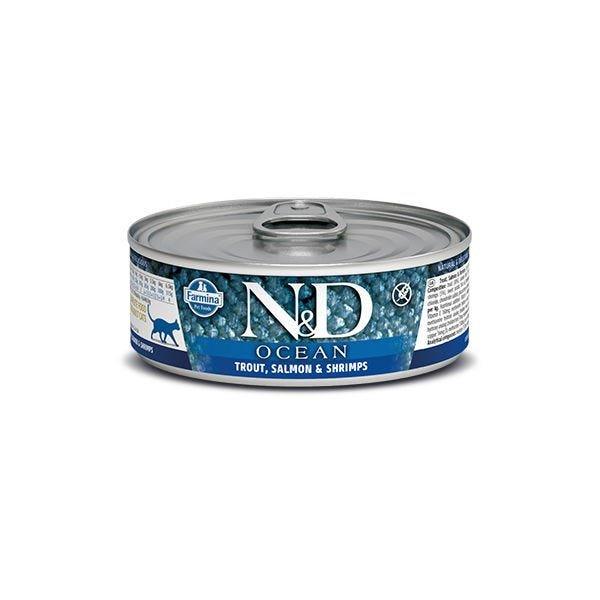 Farmina N&D Wet Cat Food - Ocean Trout, Salmon & Shrimp Canned - Toronto Pets