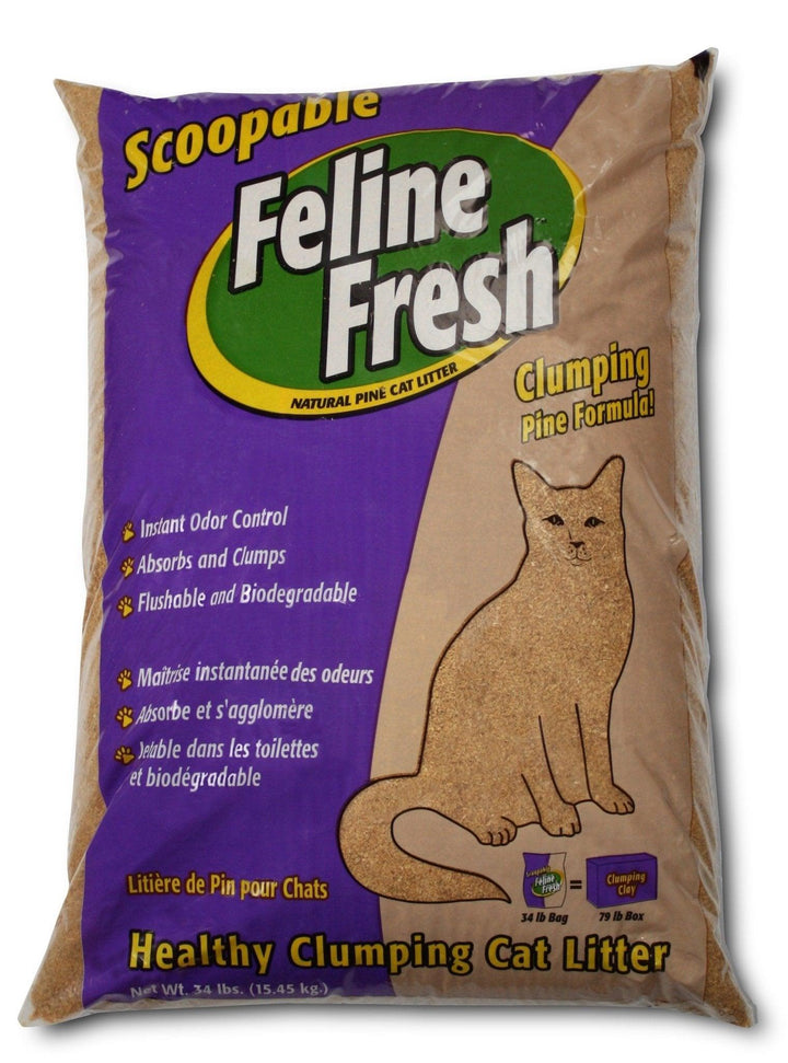 Feline Fresh Cat Litter - Scoopable Clumping Pine Formula - Toronto Pets