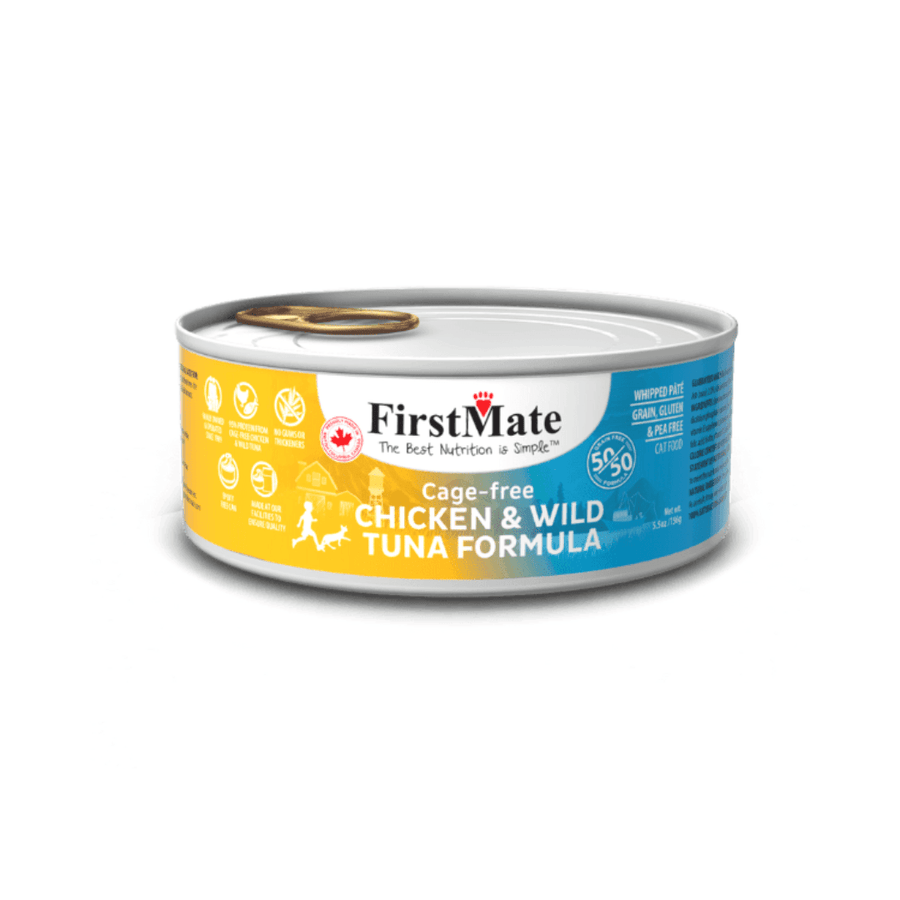 FirstMate Wet Cat Food - Cage Free Chicken & Wild Tuna Half and Half Formula Canned - Toronto Pets