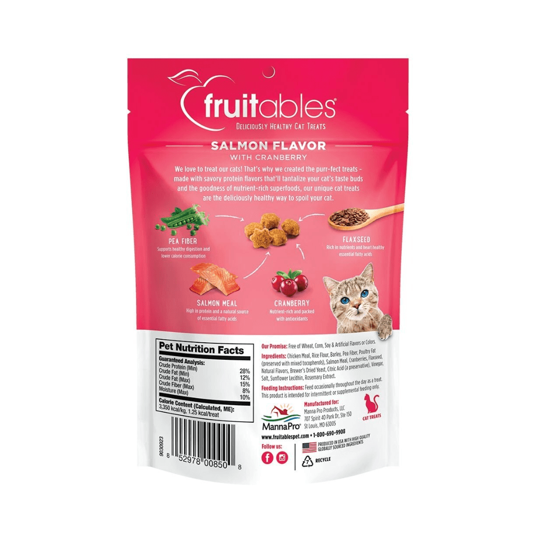 Fruitables Cat Treats - Salmon Flavor with Cranberry - Toronto Pets