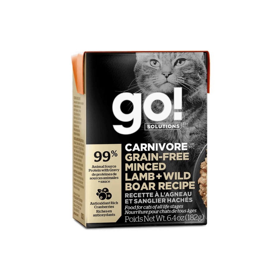 Go! Carnivore Wet Cat Food - Grain - Free Minced Lamb and Wild Boar Recipe - Toronto Pets