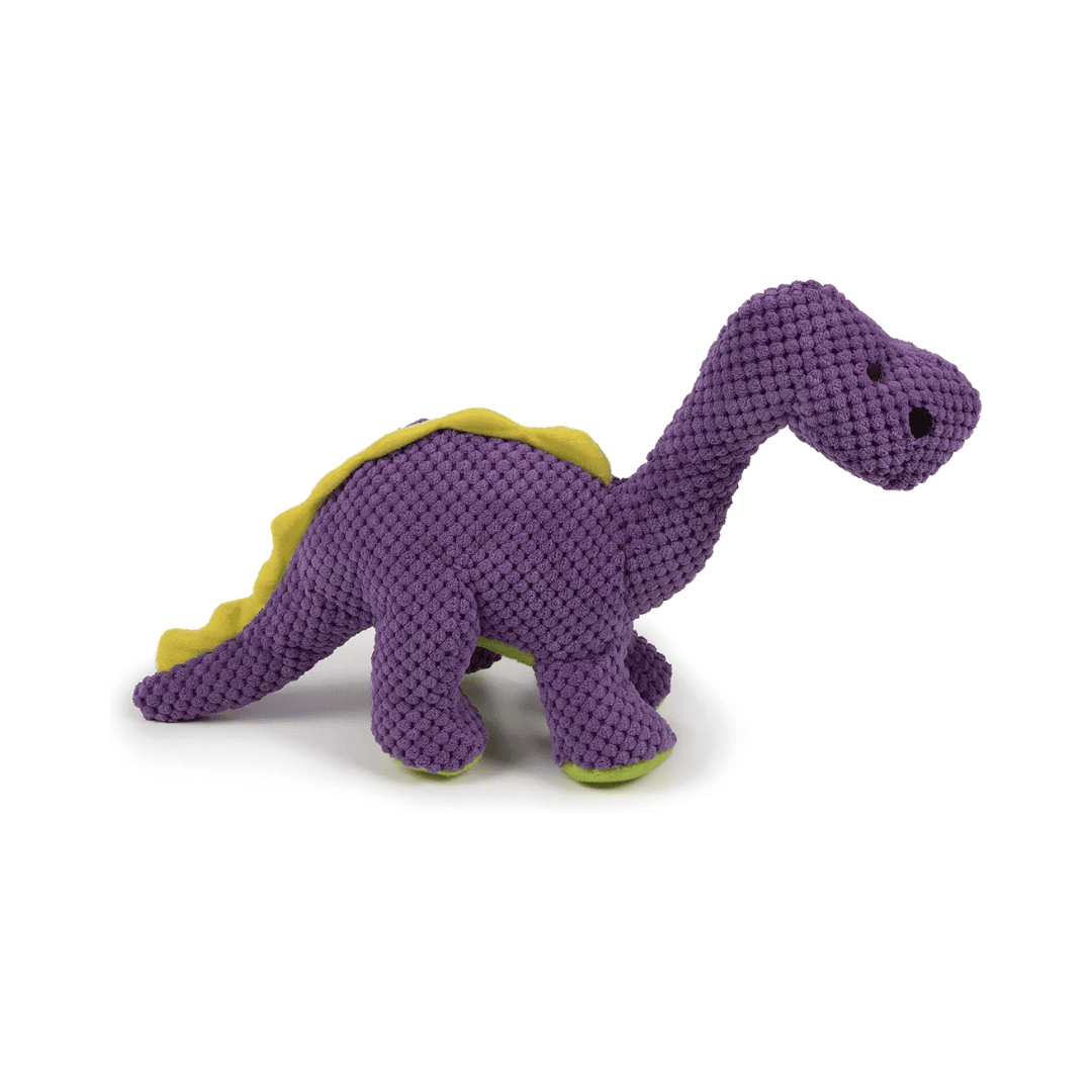 goDOG Dog Toys - Plush Dinos Bruto the Brontosaurus Purple - Toronto Pets