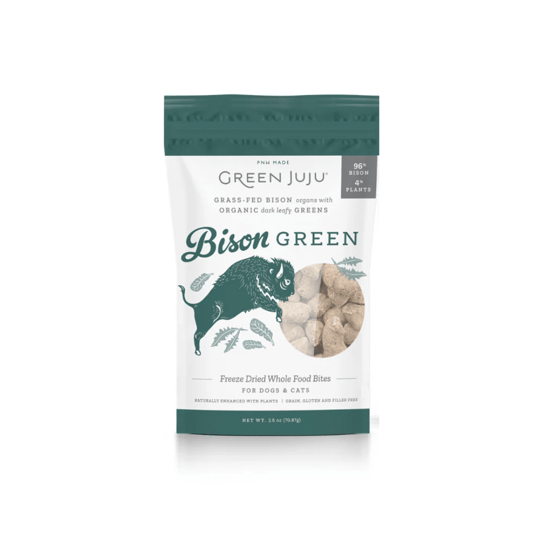 Green Juju Freeze - Dried Dog and Cat Treats - Bison Green Whole Food Bites - Toronto Pets