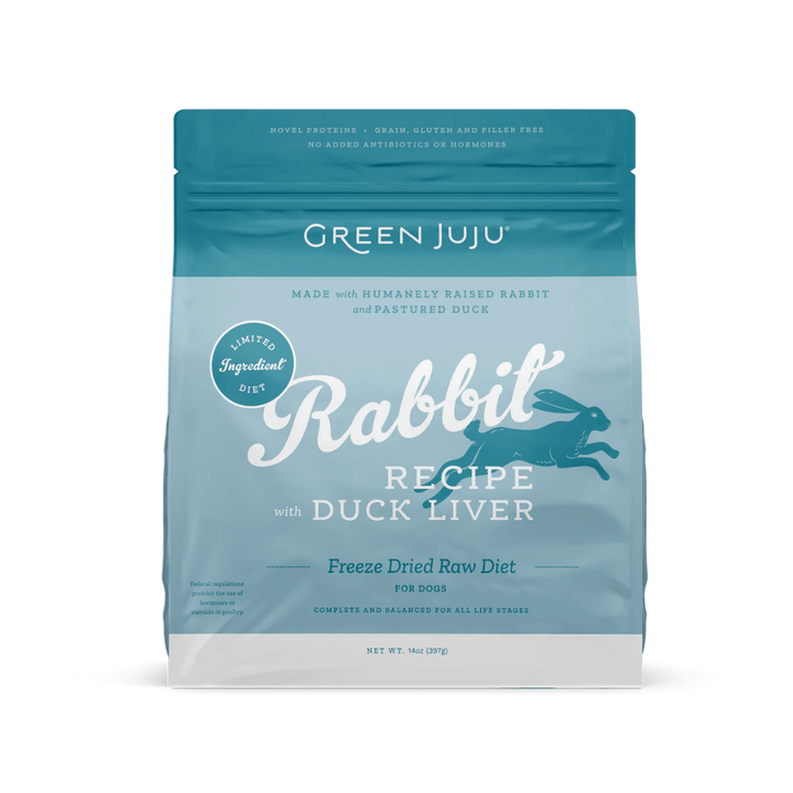 Green Juju Freeze Dried Dog Food - Rabbit Recipe with Duck Liver - Toronto Pets