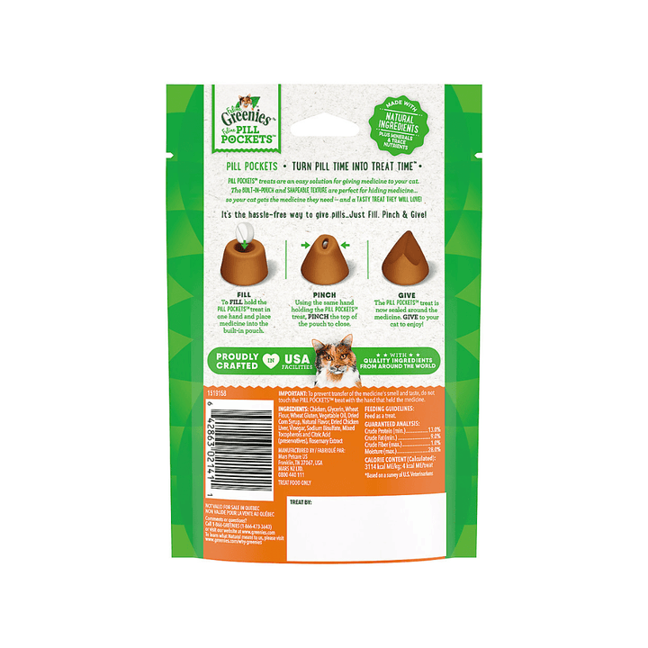 Greenies Cat Treats - Pill Pockets Chicken - Toronto Pets