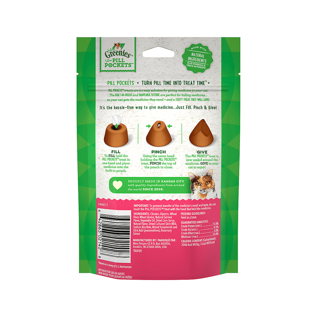 Greenies Pill Pocket Cat Treats - Salmon Flavor - Toronto Pets