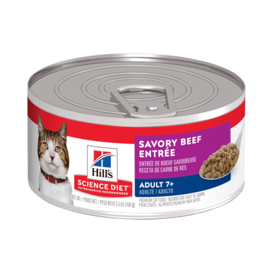 Hill's Science Diet Wet Cat Food - Adult 7 Plus Savory Beef Entree Canned - Toronto Pets