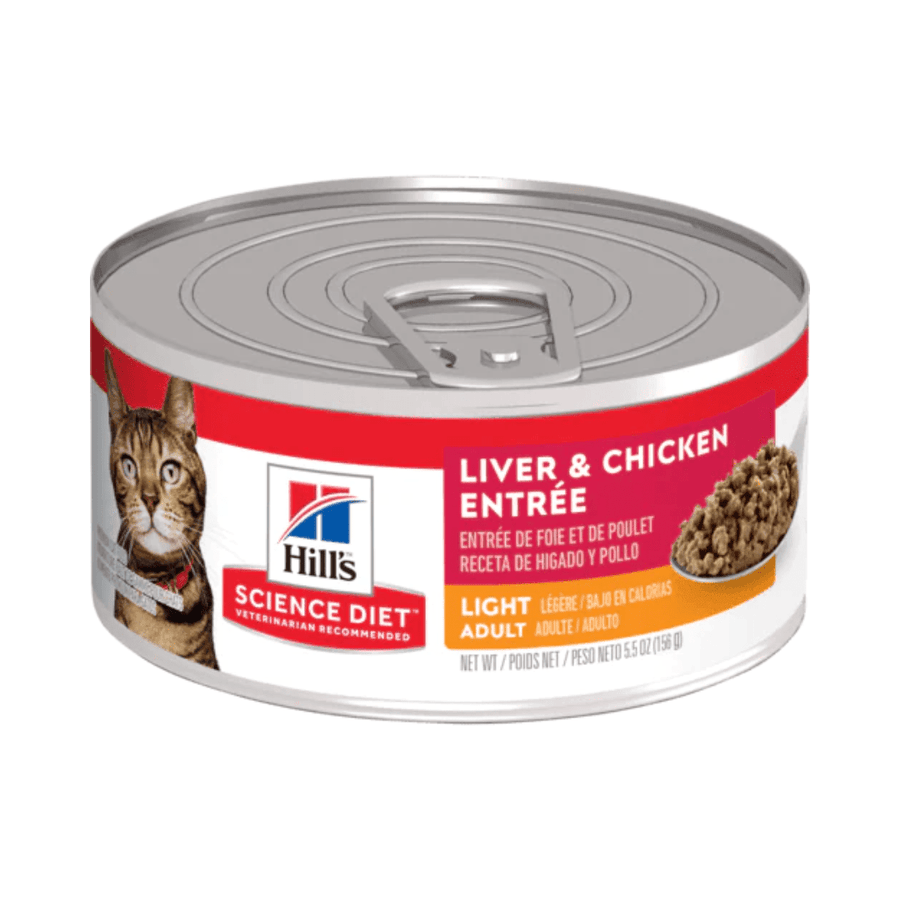 Hill's Science Diet Wet Cat Food - Adult Light Liver & Chicken Entree Canned - Toronto Pets