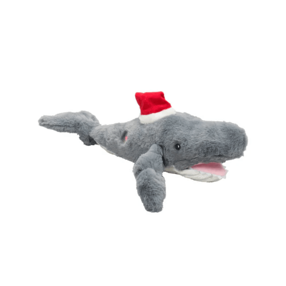 Huggle Hounds Dog Toys - Knottie Christmas Santa Whale - Toronto Pets