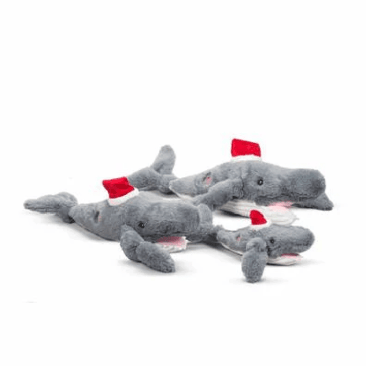 Huggle Hounds Dog Toys - Knottie Christmas Santa Whale - Toronto Pets