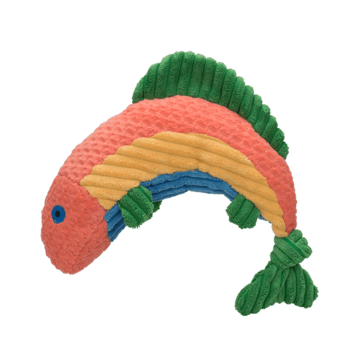 Huggle Hounds Dog Toys - Knottie Rauccous Rainbow Trout - Toronto Pets