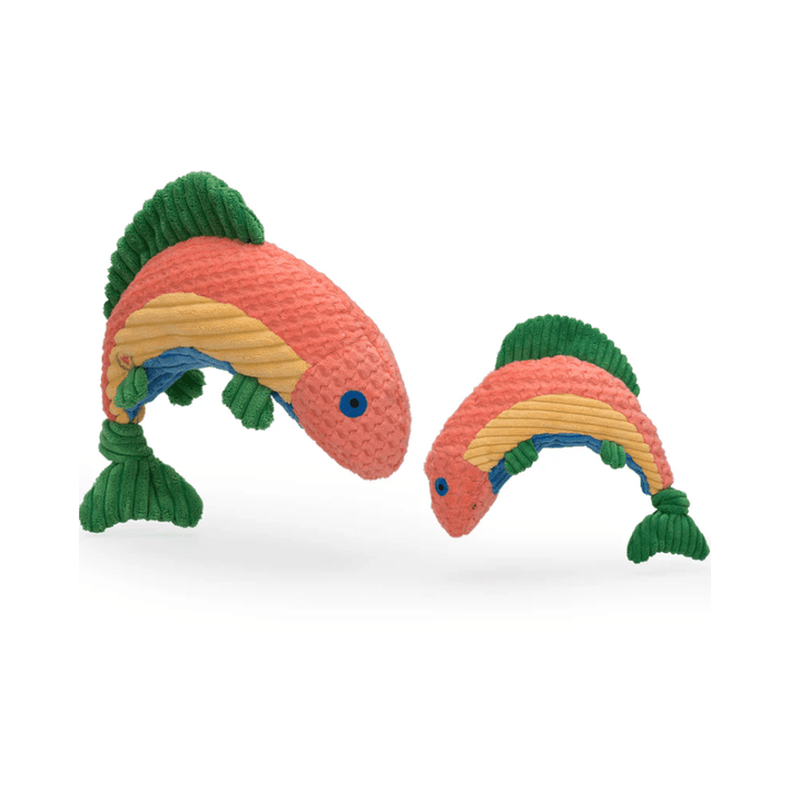 Huggle Hounds Dog Toys - Knottie Rauccous Rainbow Trout - Toronto Pets