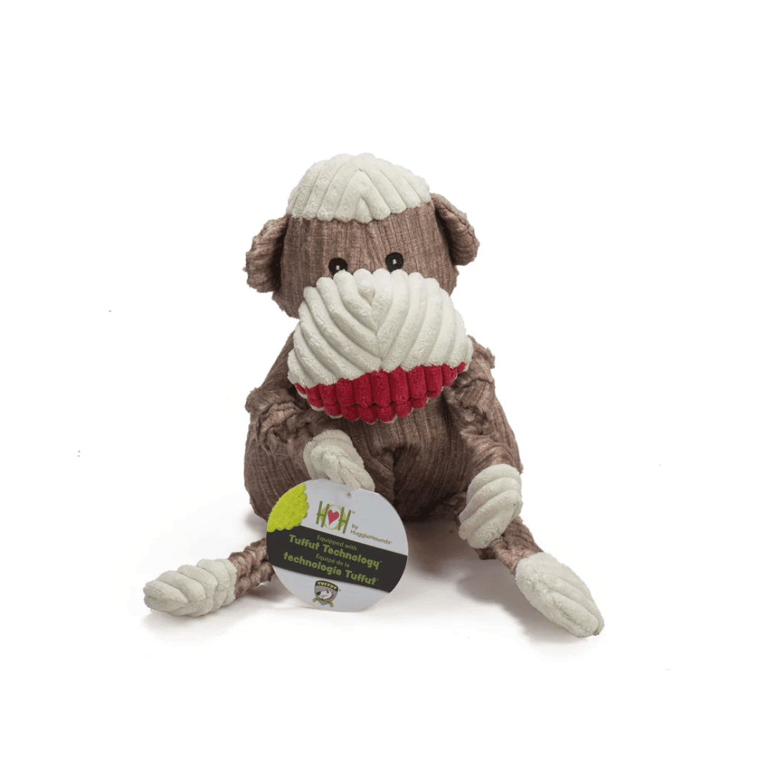 Huggle Hounds Dog Toys - Knottie Stuey Sock Monkey - Toronto Pets