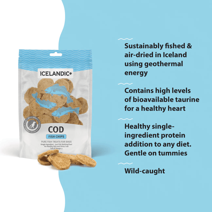 Icelandic+ Dog Treats - Cod Fish Chips - Toronto Pets