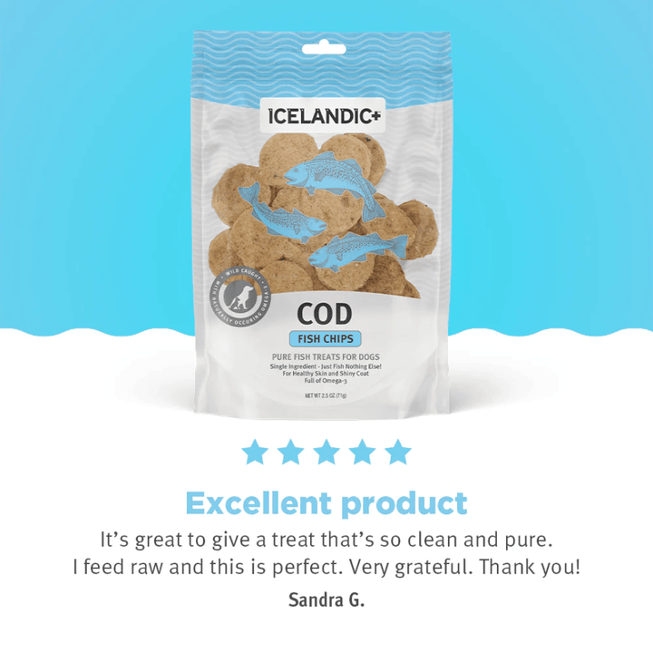 Icelandic+ Dog Treats - Cod Fish Chips - Toronto Pets