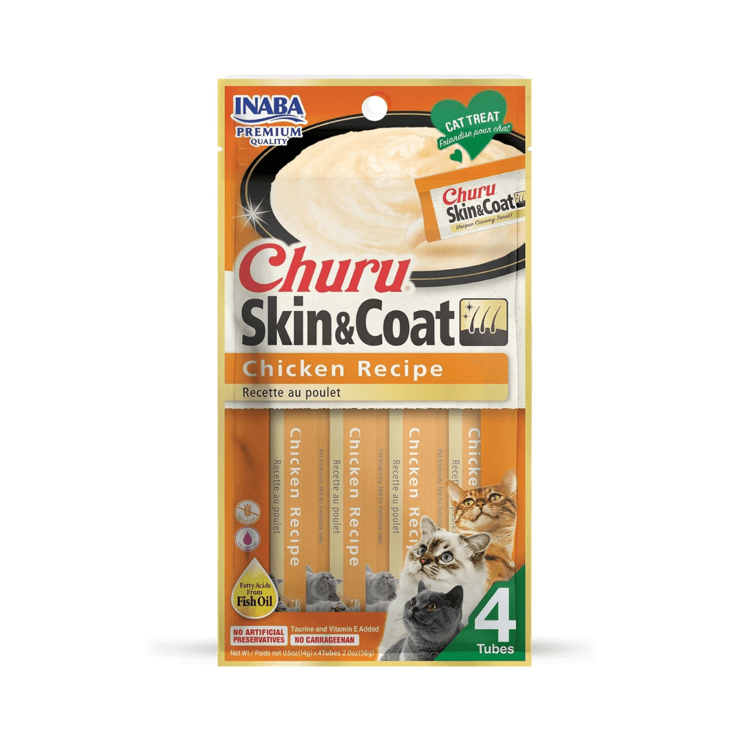 Inaba Cat Churu Skin & Coat - Chicken Recipe - Toronto Pets