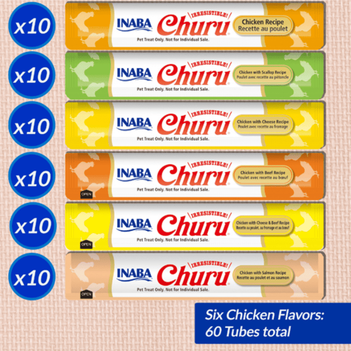 Inaba Cat Treats - Churu Purees Chicken Variety Box - Toronto Pets