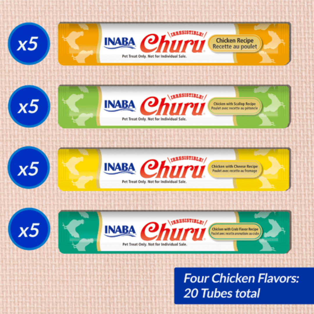 Inaba Cat Treats - Churu Purees Chicken Variety Box - Toronto Pets