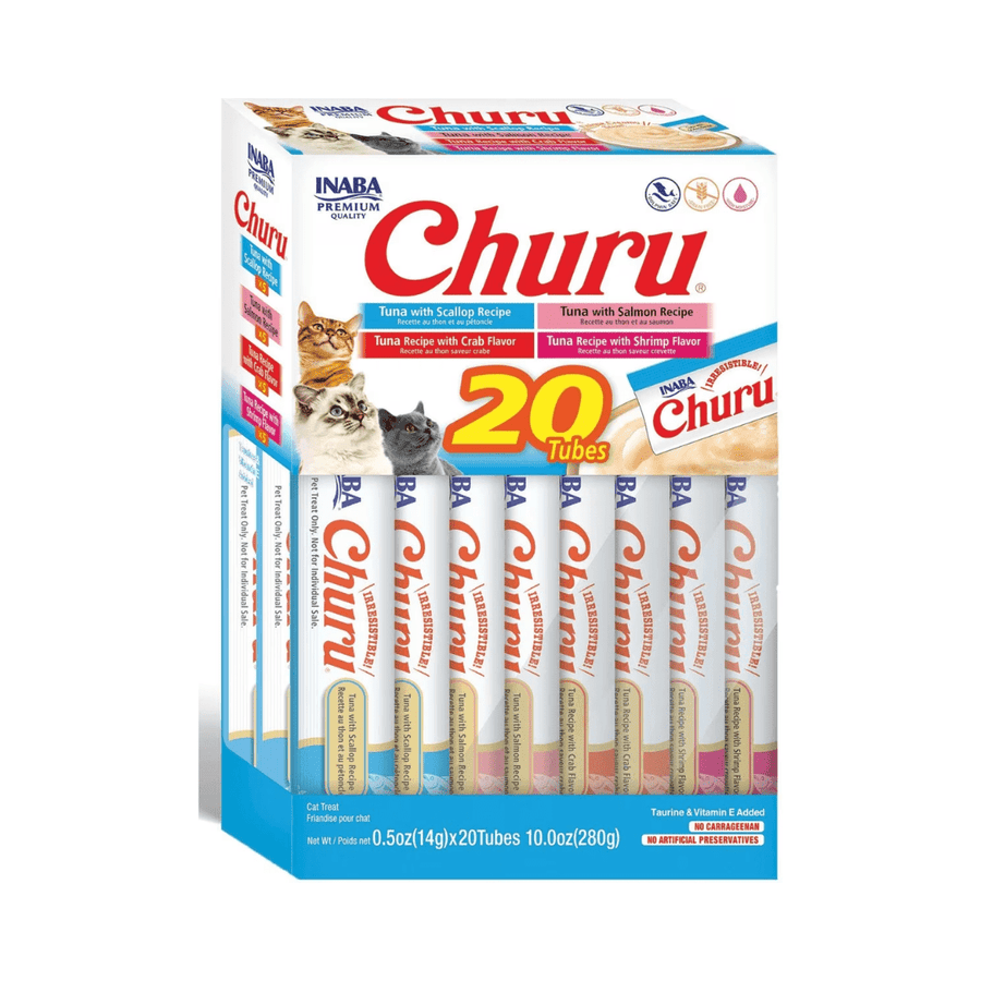 Inaba Cat Treats - Churu Purees Tuna and Seafood Variety Box - Toronto Pets