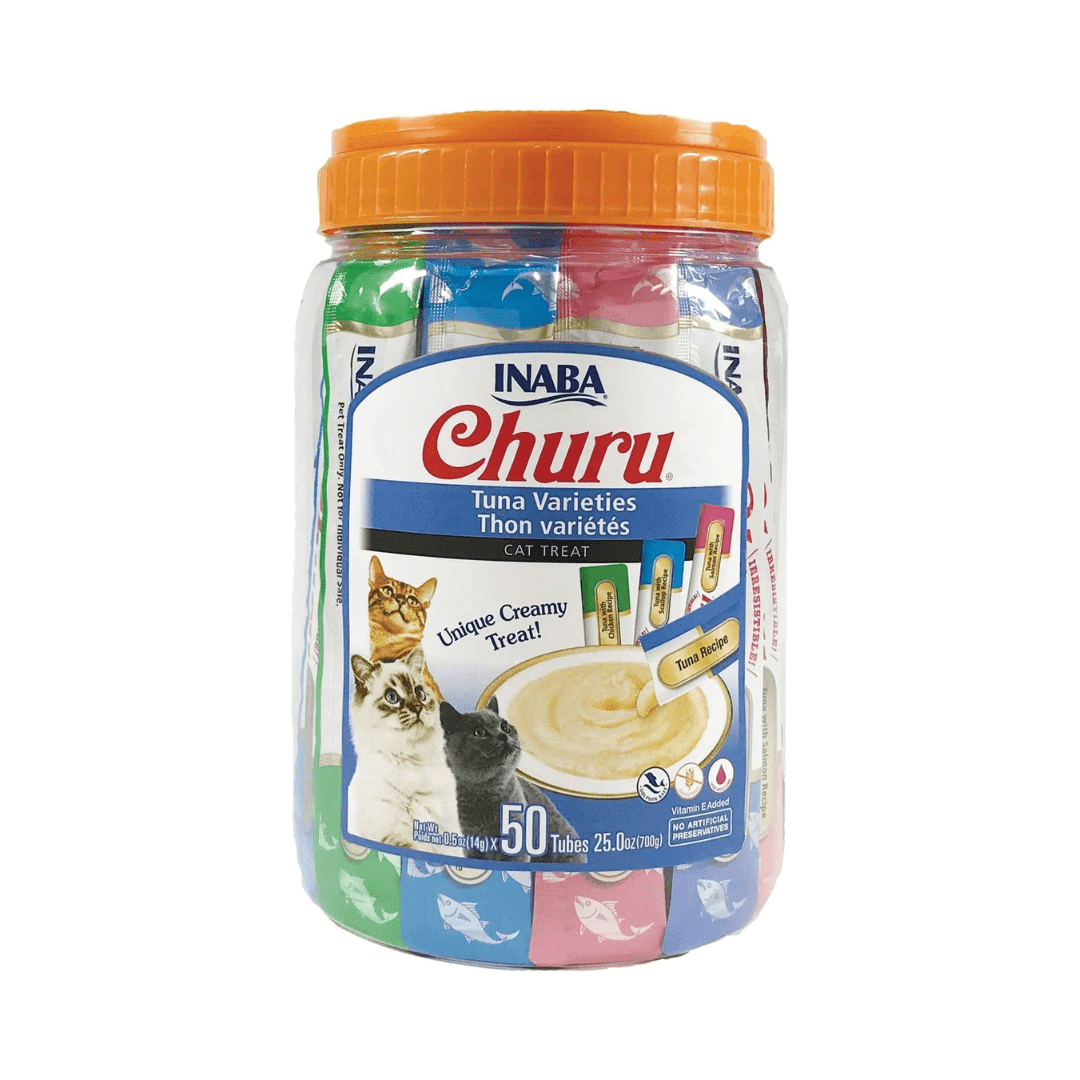 Inaba Cat Treats - Churu Purees Tuna Variety Jar - Toronto Pets