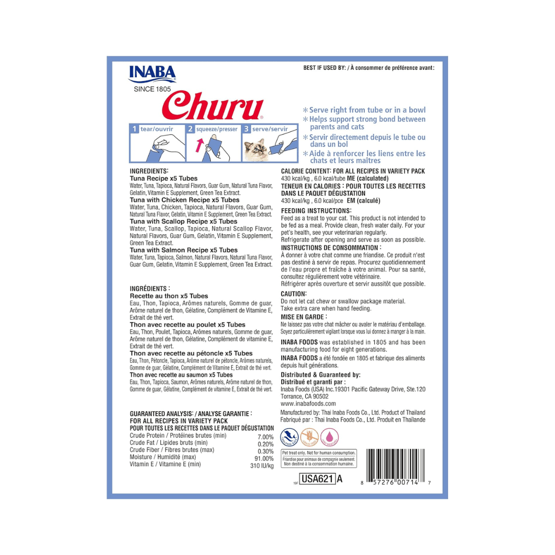 Inaba Cat Treats - Churu Purees Tuna Variety Pack - Toronto Pets