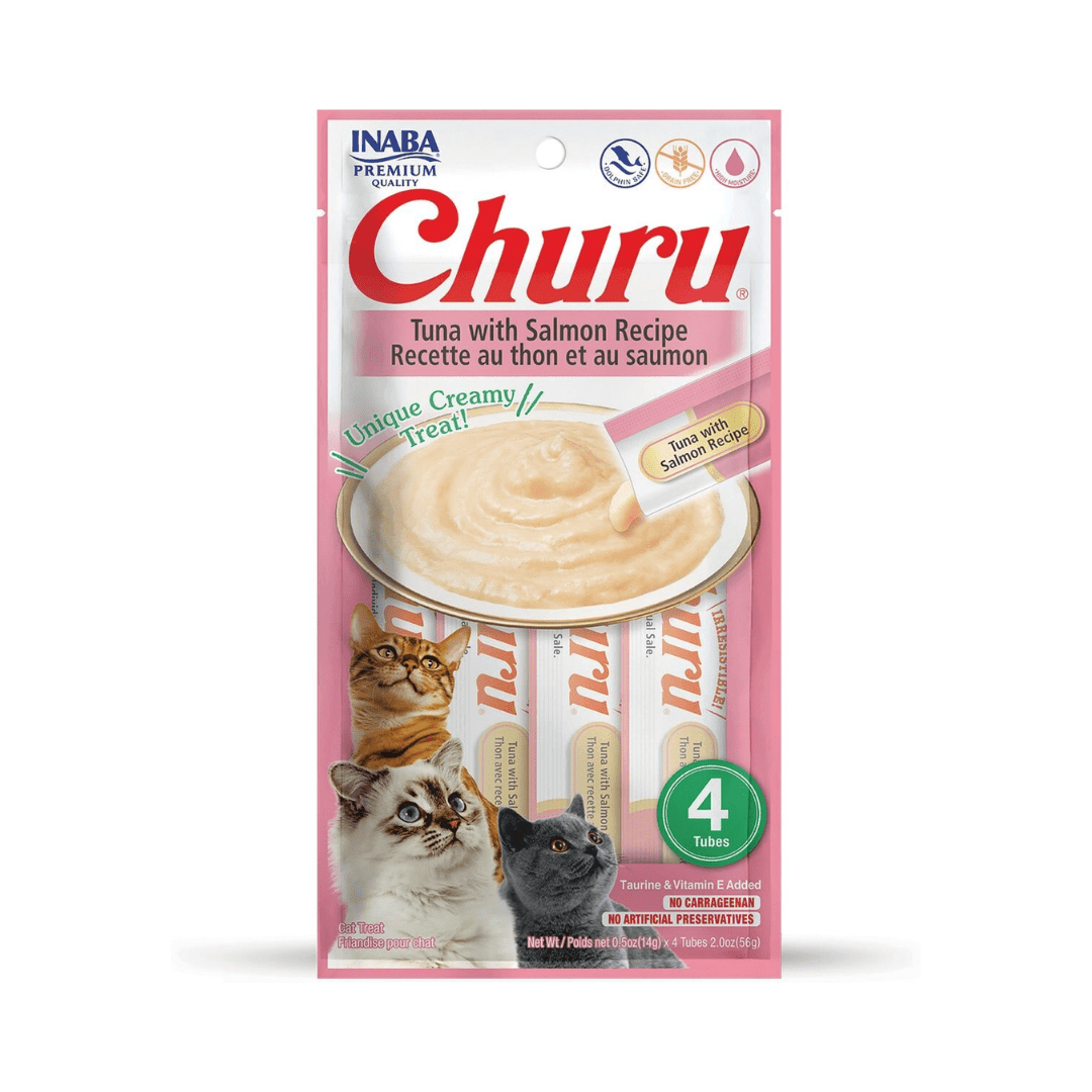 Inaba Cat Treats - Churu Purees Tuna with Salmon Recipe Pouch - Toronto Pets