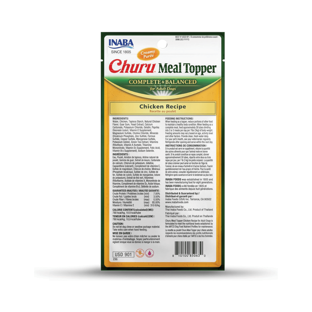 Inaba Dog Churu Meal Topper - Chicken Recipe - Toronto Pets