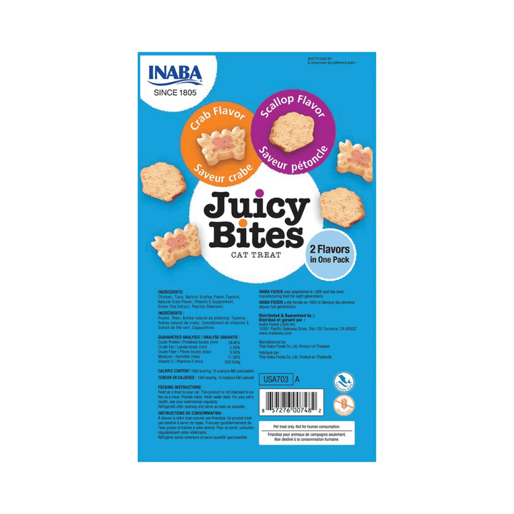 Inaba Dry Cat Treats - Juicy Bites Crab & Scallop - Toronto Pets