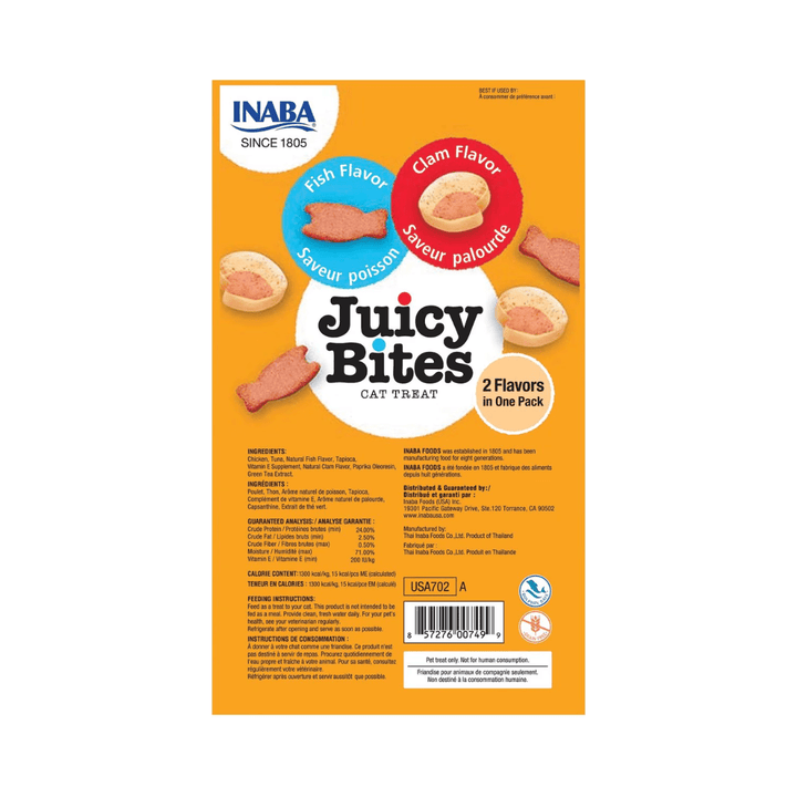 Inaba Dry Cat Treats - Juicy Bites Fish & Clam - Toronto Pets